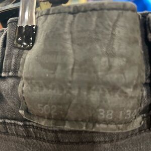 Levi's 502 Charcoal Denim Black Jeans